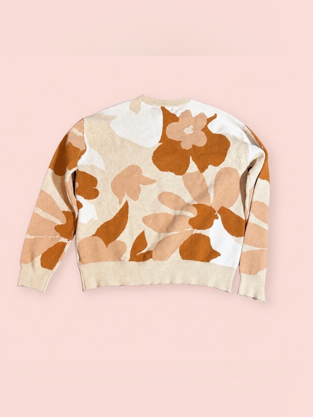 Cynthia Rowley Retro Floral Knit Sweater Size Small - Picture 3 of 7